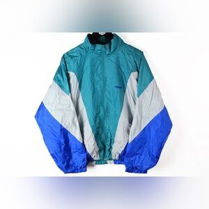 Vintage Adidas|Retro windbreaker track jacket,oversized•••Turquoise , size XL